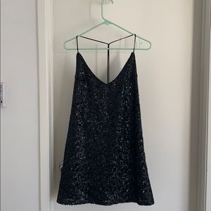 Honey Punch Black Sequin Dress